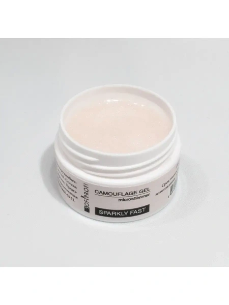 Гель камуфлирующий для наращивания ногтей Тон 5022 Sparkly Fast Sofiprofi Camouflage gel, 15 мл